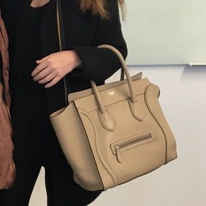 Celine mini luggage in dune